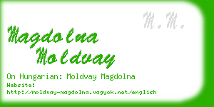 magdolna moldvay business card